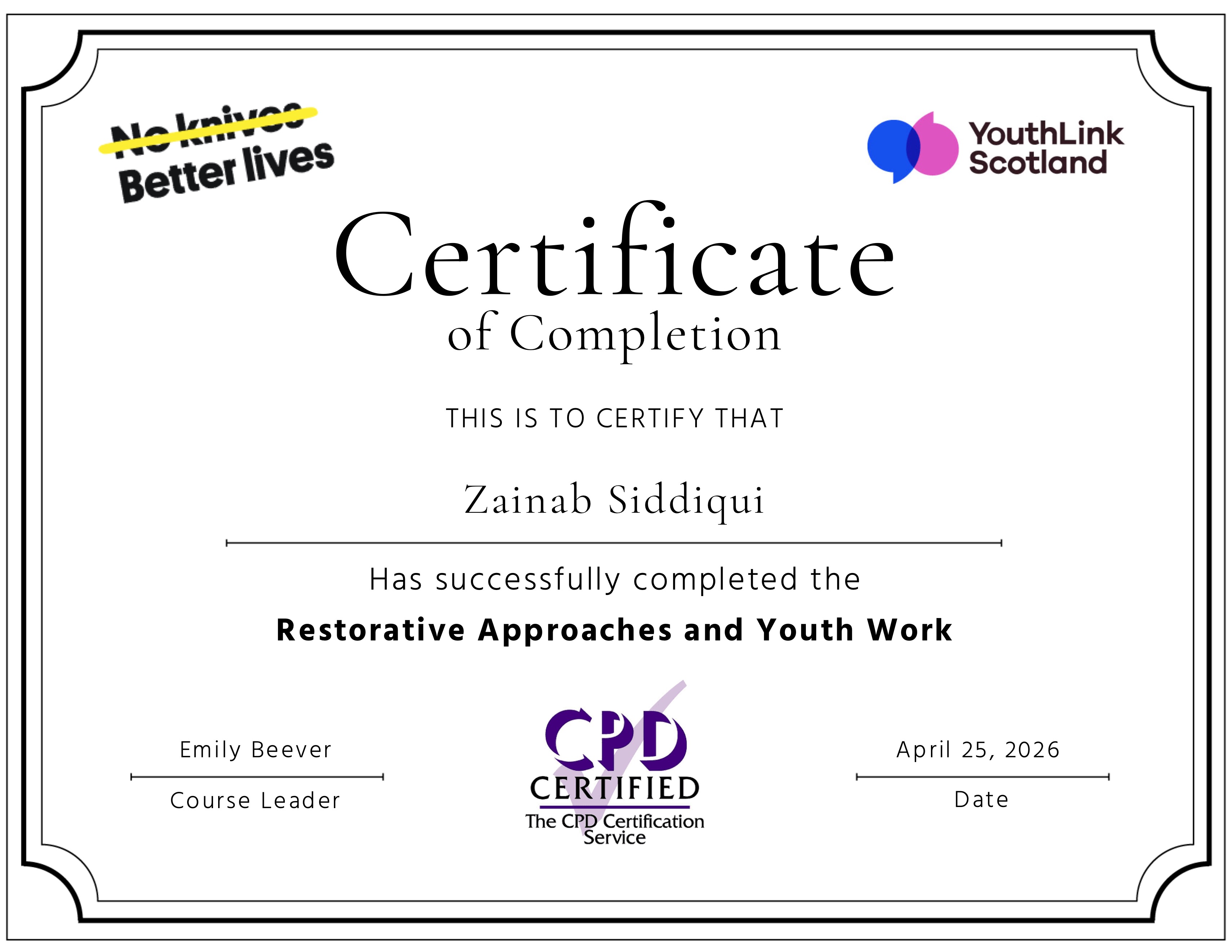 Restorative Approaches and Youth Work